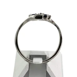 Bague d'occasion or 750 blanc saphirs