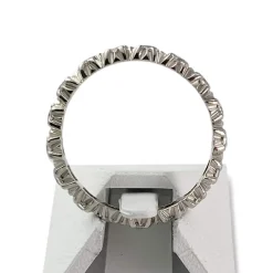 Bague d'occasion or 750 blanc tour complet pierres blanches