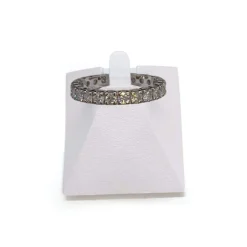 Bague d'occasion or 750 blanc tour complet diamants