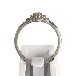 Bague d'occasion or 375 blanc zirconias