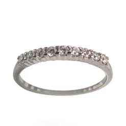 Bague d'occasion or 750 blanc zirconias