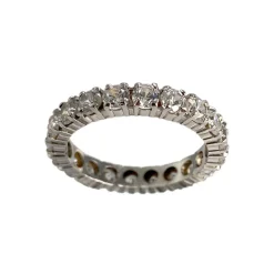 Bague d'occasion or 750 blanczirconias