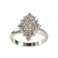 Bague d'occasion or 750 blanc zirconia