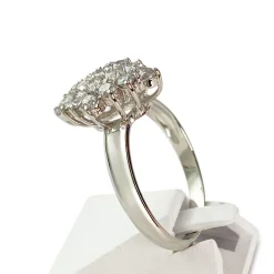 Bague d'occasion or 750 blanc zirconia