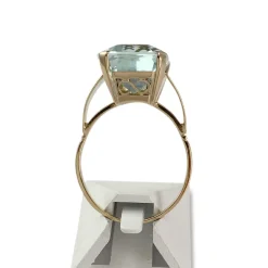 Bague d'occasion or 750 jaune aigue marine