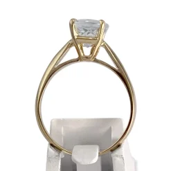 Bague d'occasion or 750 jaune aigue marine