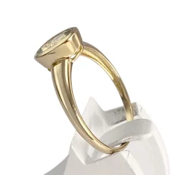 Bague d'occasion or 750 jaune aigue marine