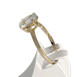 Bague d'occasion or 750 jaune aigue marine