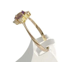 Bague d'occasion or 585 jaune amethyste zirconias
