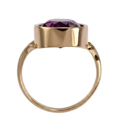 Bague d'occasion or 750 jaune améthyste