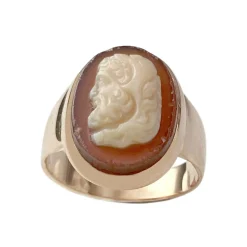 Bague d'occasion or 750 jaune camée sardonyx