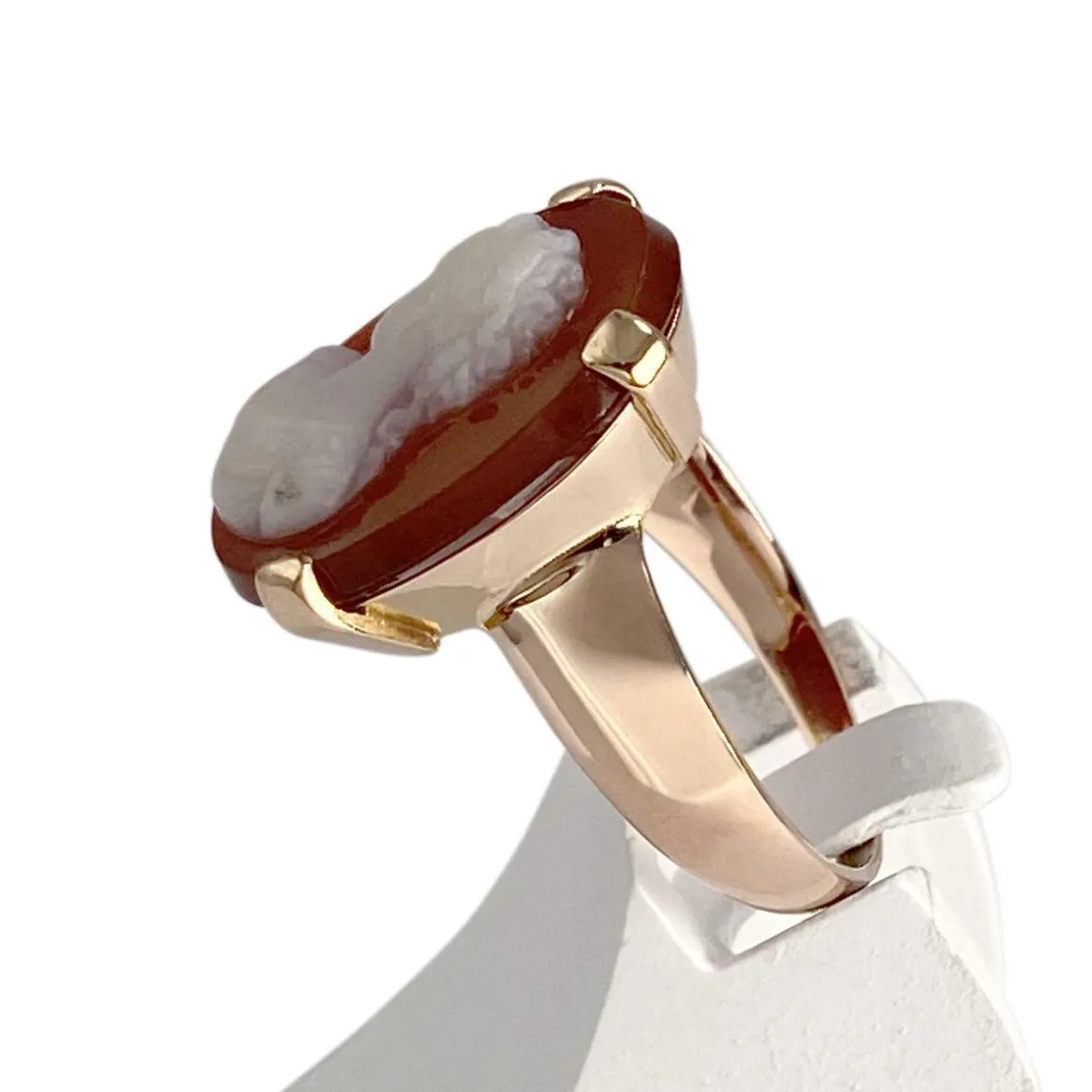 Bague d'occasion or 750 jaune camee