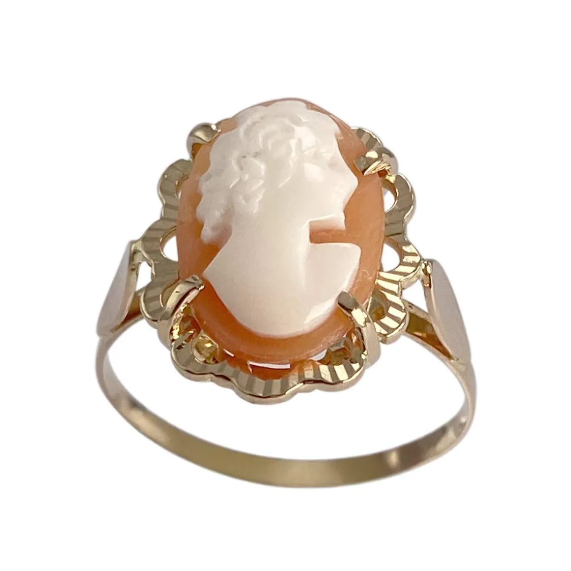 Bague d'occasion or 750 jaune camée