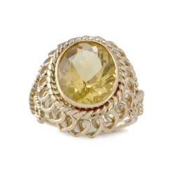 Bague d'occasion or 750 jaune citrine