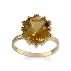 Bague d'occasion or 750 jaune citrine