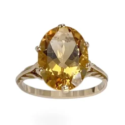 Bague d'occasion or 750 jaune citrine