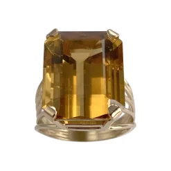Bague d'occasion or 750 jaune citrine