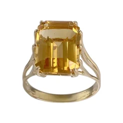 Bague d'occasion or 750 jaune citrine