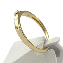 Bague d'occasion or 750 jaune diamant synthetique