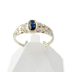 Bague d'occasion or 750 jaune diamants rubis