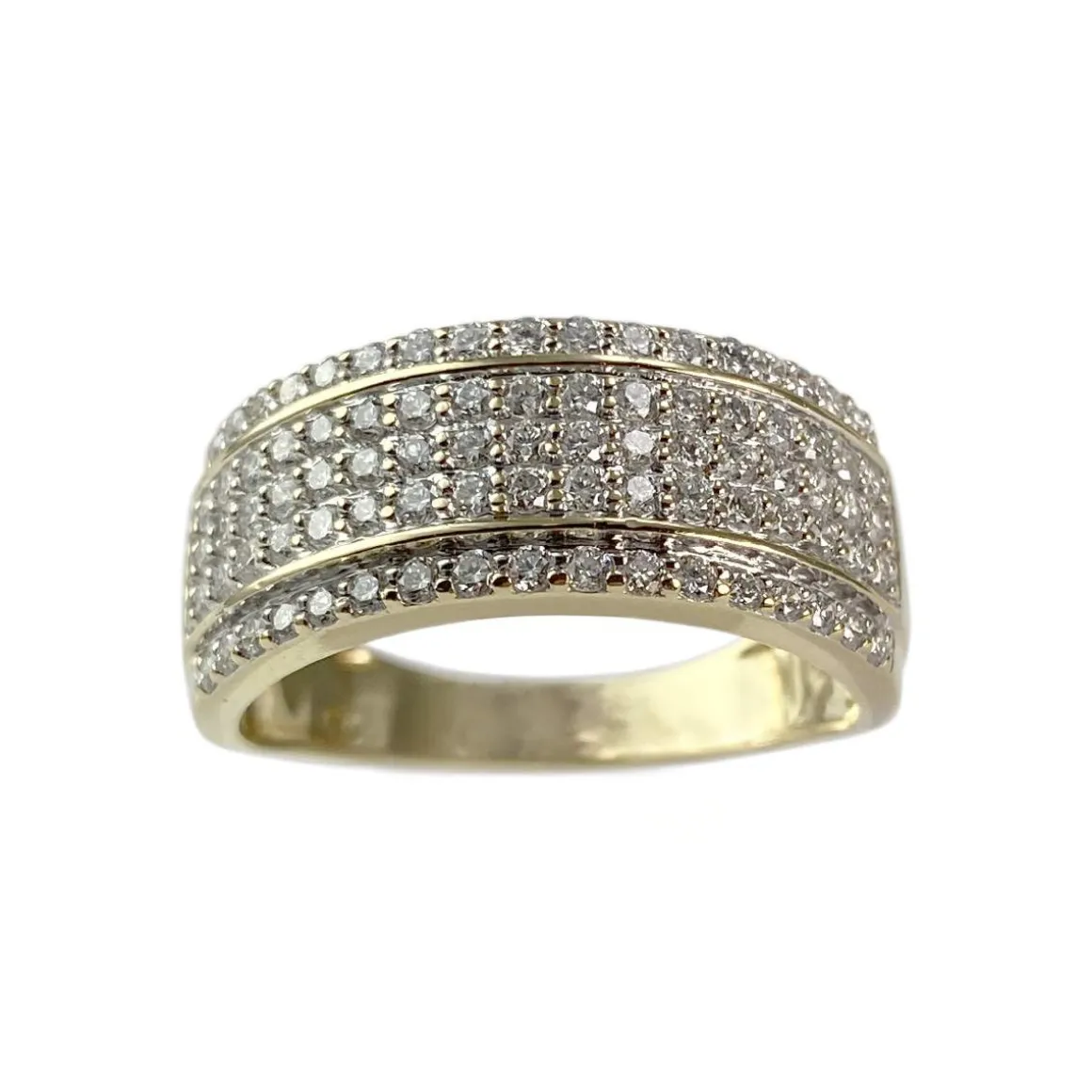 Bague d'occasion or 750 jaune diamant synthetique
