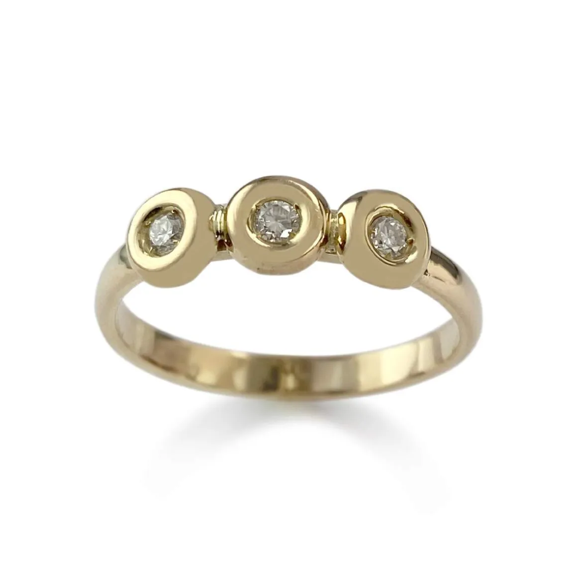 Bague d'occasion or 750 jaune diamant