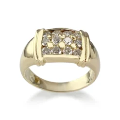 Bague d'occasion or 750 jaune diamants