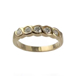 Bague d'occasion or 750 jaune diamants