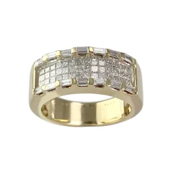 Bague d'occasion or 750 jaune diamants