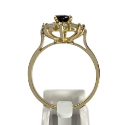 Bague d'occasion or 750 jaune diamant saphir