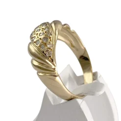 Bague d'occasion or 750 jaune diamants