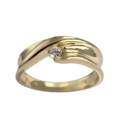 Bague d'occasion or 750 jaune diamant
