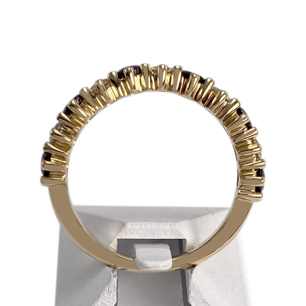 Bague d'occasion or 750 jaune diamant saphir