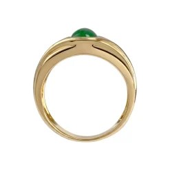 Bague d'occasion or 750 jaune diamant jade