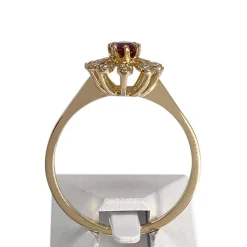Bague d'occasion or 750 jaune diamant rubis