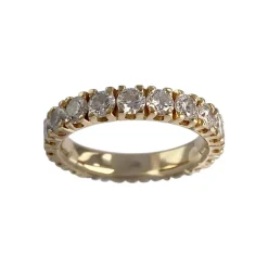 Bague d'occasion or 750 jaune diamantS synthétiques