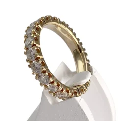 Bague d'occasion or 750 jaune diamantS synthétiques