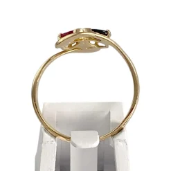 Bague d'occasion or 750 jaune diamant rubis saphir