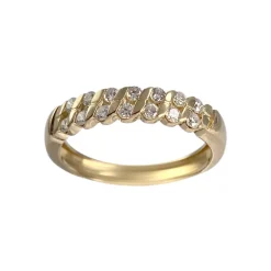 Bague d'occasion or 750 jaune diamants