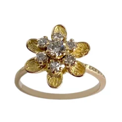 Bague d'occasion or 750 jaune diamants