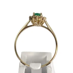 Bague d'occasion or 750 jaune diamant émeraude