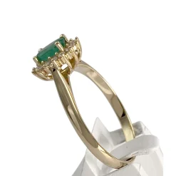 Bague d'occasion or 750 jaune diamant émeraude