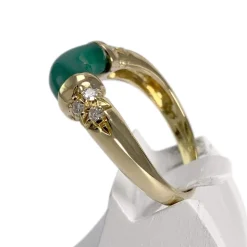 Bague d'occasion or 750 jaune diamants agate