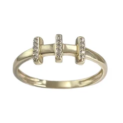 Bague d'occasion or 375 jaune diamants