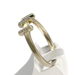 Bague d'occasion or 375 jaune diamants