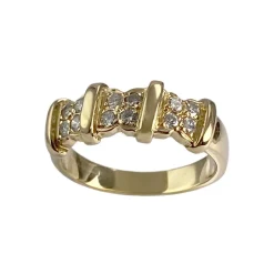 Bague d'occasion or 750 jaune diamants