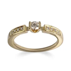 Bague d'occasion or 750 jaune diamants
