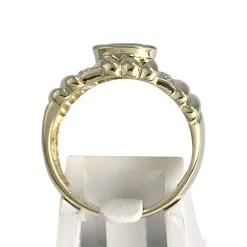 Bague d'occasion or 585 jaune diamants saphir