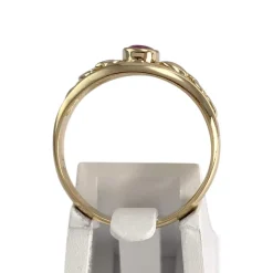 Bague d'occasion or 750 jaune diamants et rubis