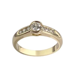 Bague d'occasion or 750 jaune diamants